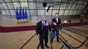 Hungary's Prime Minister Viktor Orban speaks with the media as he arrives for an EU summit at the European Council building in Brussels